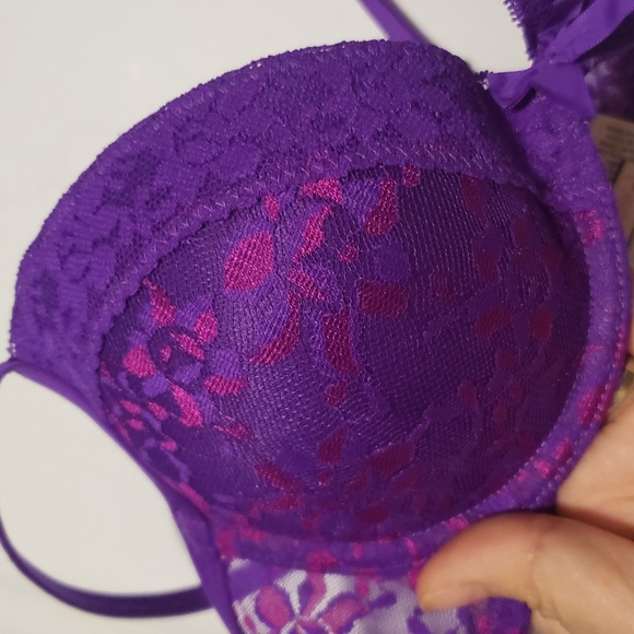 La SENZA Perfectly Me Purple Lace Push-Up Bra 32B - Picture 2 of 7